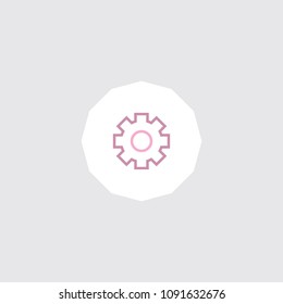 Very Attractive Editable Colored Line gear icon. Eps-10.