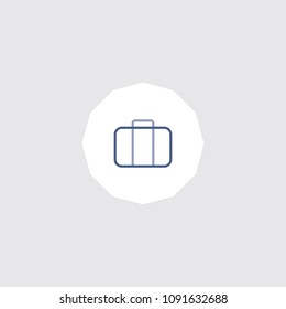 Very Attractive Editable Colored Line Suitcase icon. Eps-10.