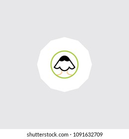 Very Attractive Editable Colored Line Female User icon. Eps-10.