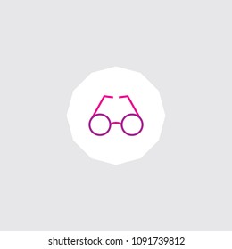 Very Attractive Editable Colored Line eyeglass icon. Eps-10.