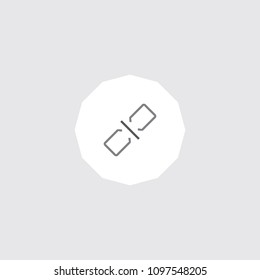 Very Attractive Editable Colored Line Broken Link icon. Eps-10.