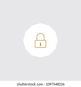 Very Attractive Editable Colored Line Lock icon. Eps-10.