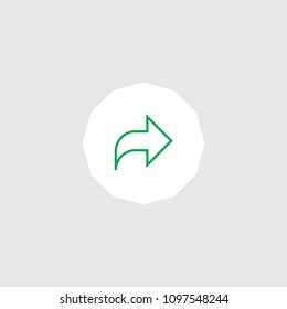 Very Attractive Editable Colored Redo Line  icon. Eps-10.
