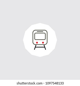 Very Attractive Editable Colored Train Line  icon. Eps-10.