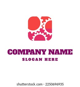 Very attractive industrial logo suitable for machine manufacturer logo
