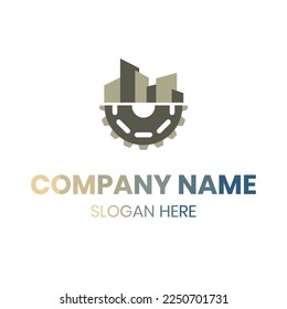 A very attractive industrial logo suitable for a machine factory logo or a machine industry logo
