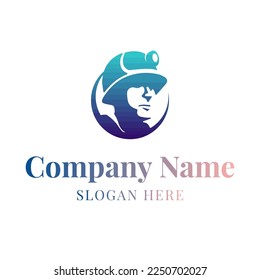 A very attractive industrial logo suitable for a mining company logo or a miner's logo
