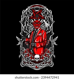 very awesome illustration for t shirt design and other