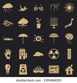 Very bad weather icons set. Simple set of 25 very bad weather vector icons for web for any design