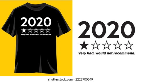 Very bad, would not recommend, Funny graphic t-shirt design, typography slogan with cartoon star, vector illustration for t-shirt.