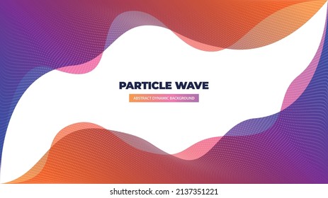 Muy bonito fondo abstracto de una ola de partículas blancas rosas. Plantilla de banner de volante vectores eps 10