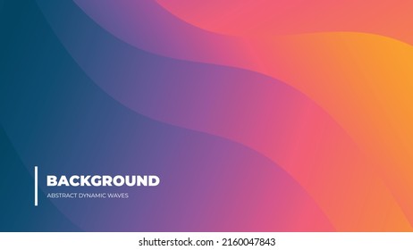 Very beautiful abstract background from a wave of red, blue, yellow, pink wave and lines. Flyer banner template vector eps 10. Vector illustration