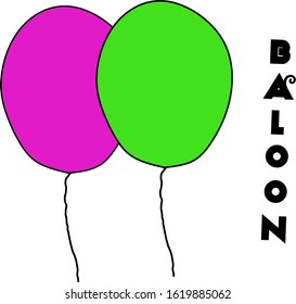 Very beautiful balloon vector suitable for birthday cards