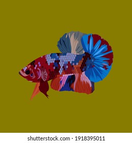 un hermoso vector de peces betta