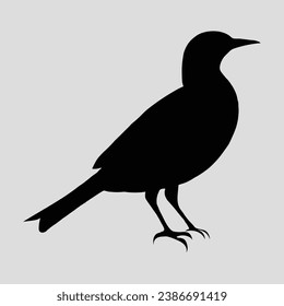 A very beautiful bird silhouette vector artwork