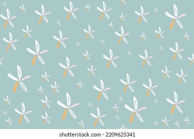 Very beautiful botanical ditsy seamless patterns vector design It is a pattern created by combining freehand. Create beautiful fabric patterns. Design for print. Using in the fashion industry.