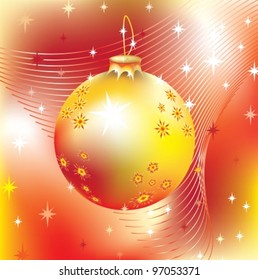 Very beautiful composition from christmas ball. Vector illustration. EPS8, all parts (object) closed, possibility to edit, without transparence. seamless