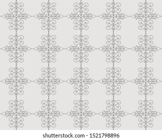 Very beautiful ethnic seamless pattern, gray and dark neutral, stylish, for backgrounds, carpets, wallpapers, clothing, wrappers, fabrics, classic and vintage vector illustrations. floral, abstract.