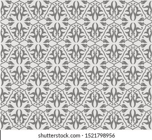 Very beautiful ethnic seamless pattern, gray and dark neutral, stylish, for backgrounds, carpets, wallpapers, clothing, wrappers, fabrics, classic and vintage vector illustrations. floral, abstract.