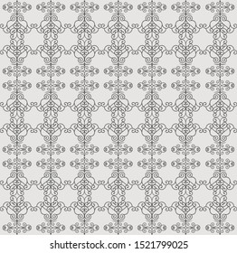 Very beautiful ethnic seamless pattern, gray and dark neutral, stylish, for backgrounds, carpets, wallpapers, clothing, wrappers, fabrics, classic and vintage vector illustrations. floral, abstract.