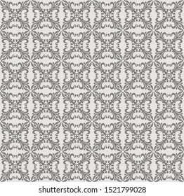 Very beautiful ethnic seamless pattern, gray and dark neutral, stylish, for backgrounds, carpets, wallpapers, clothing, wrappers, fabrics, classic and vintage vector illustrations. floral, abstract.