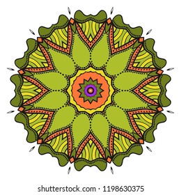 Very beautiful flower mandala. decorative vector. gold, black color. vector illustration.