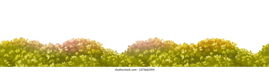 Very beautiful green shrub without limits, vegetation. Vector. site header