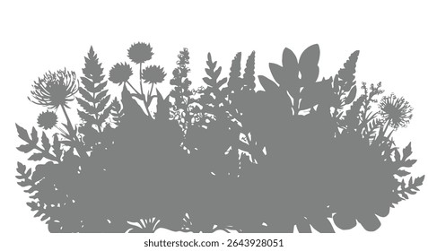 Very beautiful hand-drawn plants and flowers.