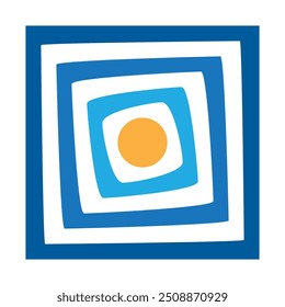 Un logotipo abstracto del círculo hipnótico muy hermoso