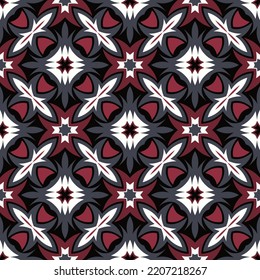 Very beautiful knightly seamless pattern. Overlapping art forms, stripes, polygons, segments are grouped and arranged in a certain order. Vector. 
