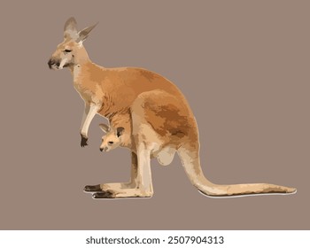 A very beautiful moment kangaroo