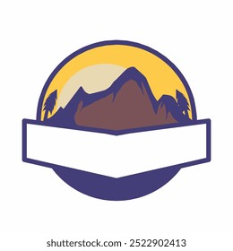 Very beautiful mountain illustration vector wallpaperr