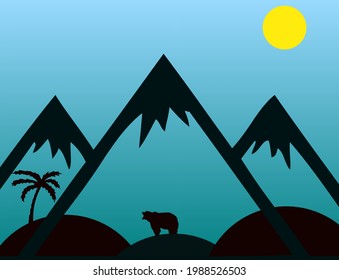 very beautiful natural scenery. vector illustration