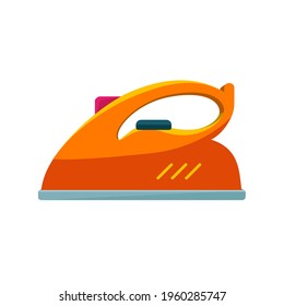 Very beautiful orange smoothing-iron illustration