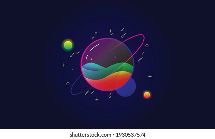 un diseño de fondo del planeta del espacio ultraterrestre muy hermoso