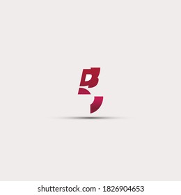 very beautiful and pretty pink b logo