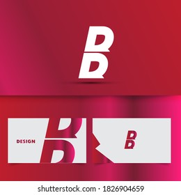 very beautiful and pretty pink b logo