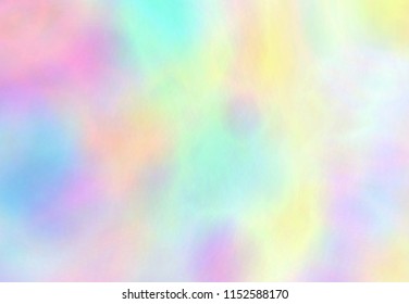 Very beautiful rainbow texture. Holographic Foil. Wonderful magic background. Fantasy colorful card. Iridescent art. Trendy punchy pastel.