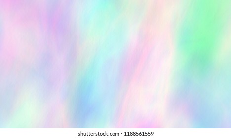 Very beautiful rainbow texture. Holographic Foil. Wonderful magic background. Fantasy colorful card. Iridescent art. Trendy punchy pastel. Soft hues are a classic spring, summer.  Vector EPS10.