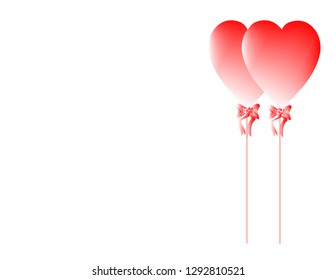 very beautiful Red heart, white background, used for love work. Valentine's Day.