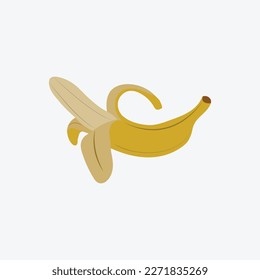 A very beautiful ripe banana vector artwork