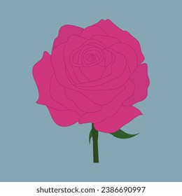 Una hermosa obra de arte de vector de rosa
