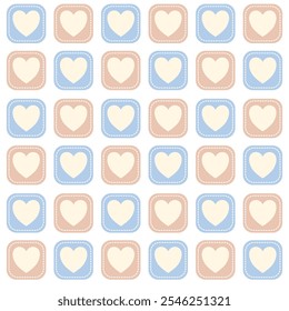 Very beautiful seamless pattern design for decorating, wallpaper, wrapping paper, fabric, backdrop and etc. Heart with Pastel color.