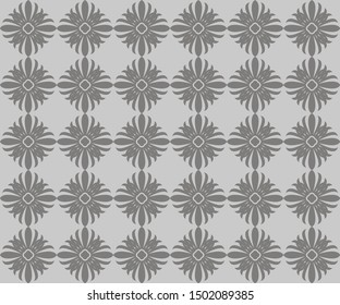 Very beautiful Seamless pattern gray and dark neutral, stylish, for backgrounds, carpets, wallpapers, clothing, wrappers, fabrics, classic and vintage vector illustrations. floral, abstract.