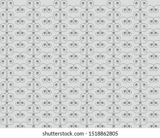 Very beautiful Seamless pattern gray and dark neutral, stylish, for backgrounds, carpets, wallpapers, clothing, wrappers, fabrics, classic and vintage vector illustrations. floral, abstract.