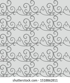 Very beautiful Seamless pattern gray and dark neutral, stylish, for backgrounds, carpets, wallpapers, clothing, wrappers, fabrics, classic and vintage vector illustrations. floral, abstract.