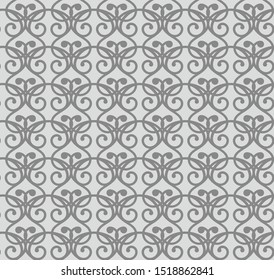 Very beautiful Seamless pattern gray and dark neutral, stylish, for backgrounds, carpets, wallpapers, clothing, wrappers, fabrics, classic and vintage vector illustrations. floral, abstract.