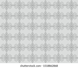 Very beautiful Seamless pattern gray and dark neutral, stylish, for backgrounds, carpets, wallpapers, clothing, wrappers, fabrics, classic and vintage vector illustrations. floral, abstract.