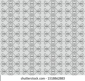 Very beautiful Seamless pattern gray and dark neutral, stylish, for backgrounds, carpets, wallpapers, clothing, wrappers, fabrics, classic and vintage vector illustrations. floral, abstract.