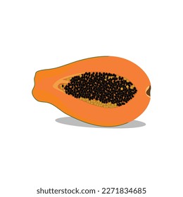 very Beautiful sliced ripe papaya